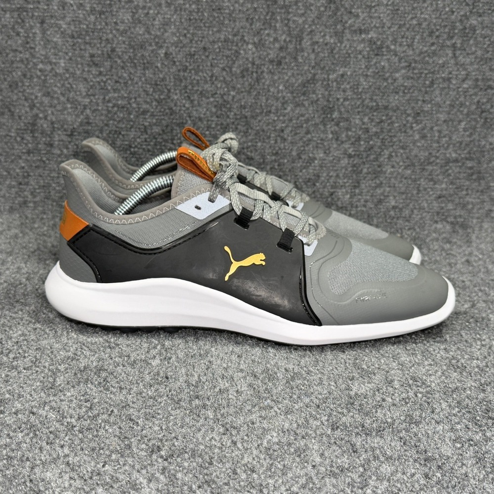 Puma IGNITE Fasten8 Golf Shoes Men's 9.5 Grey Black Spikeless Athletic Sneakers